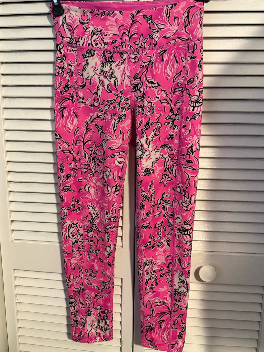 Lilly Pulitzer Luxletic high Rise MIDI Leggings Purposeful Pink S Vibrant